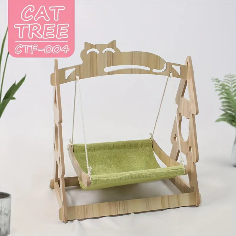 Cat Hammock Tree with Scratching Rope Lounger Bed TM