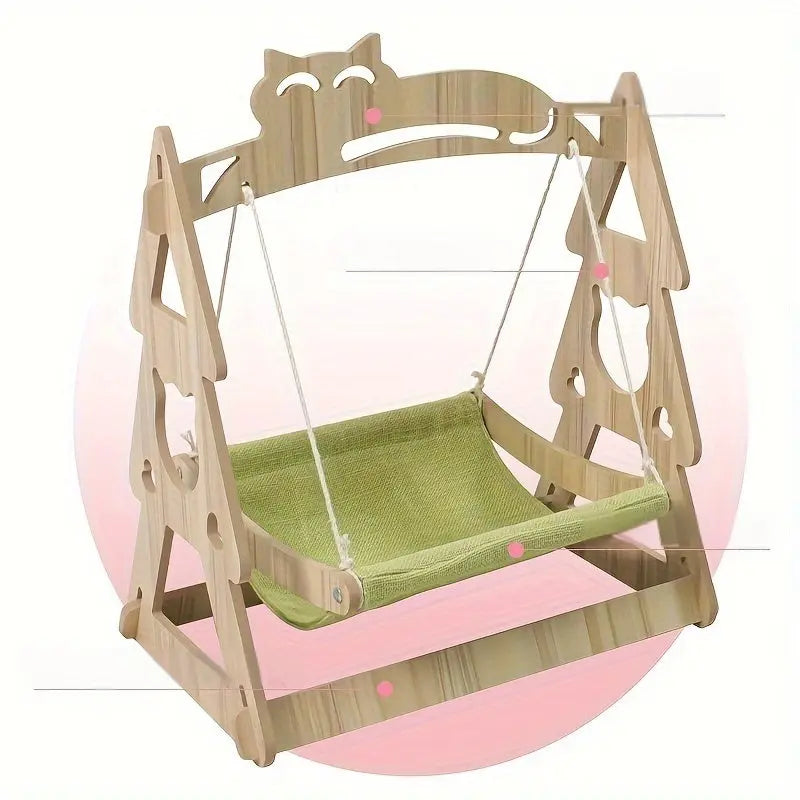 Cat Hammock Tree with Scratching Rope Lounger Bed TM