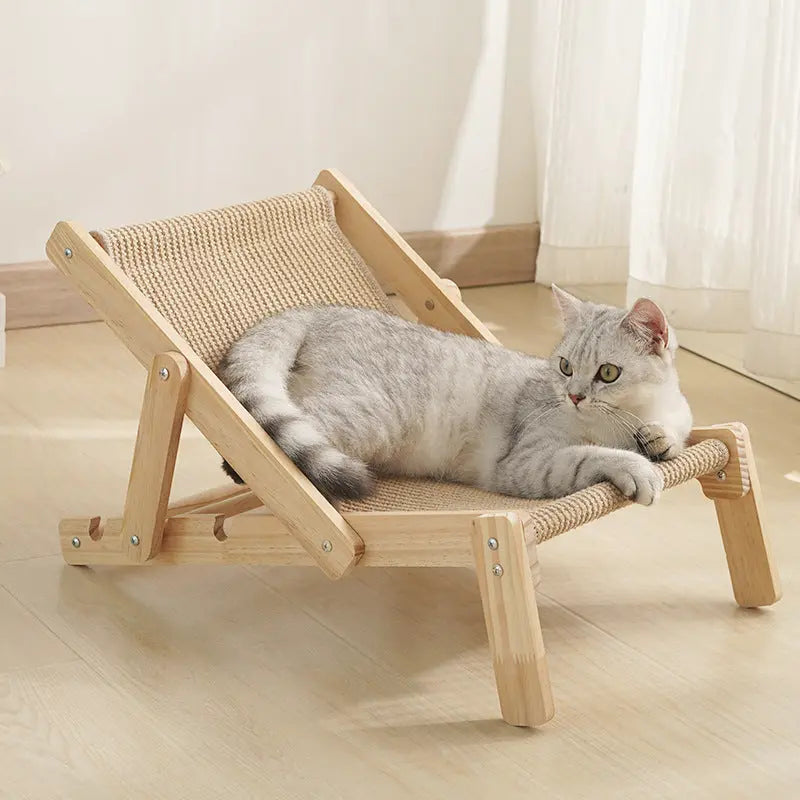 Adjustable Wooden Cat Lounger NNEDSZ