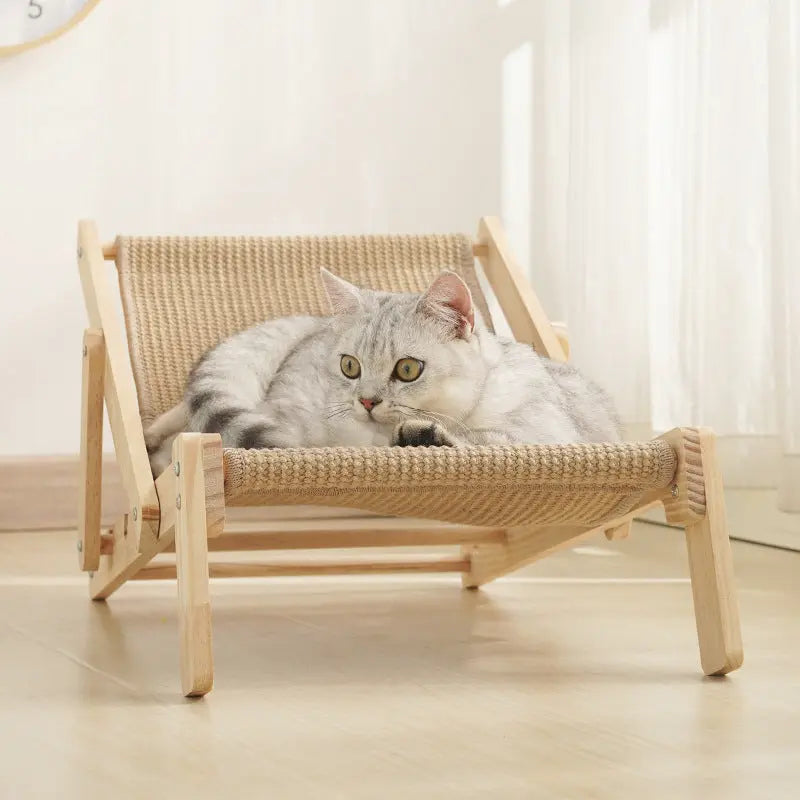 Adjustable Wooden Cat Lounger NNEDSZ