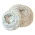 NNEDSZ Grey Luxury Plush Cat Bed with Hidden Tunnel - Soft Round Pet Bed for Cats and Small Dogs NNEDSZ