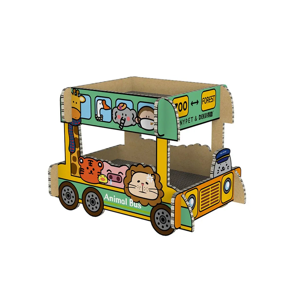 Animal Bus Scratching Board Tiny Pet
