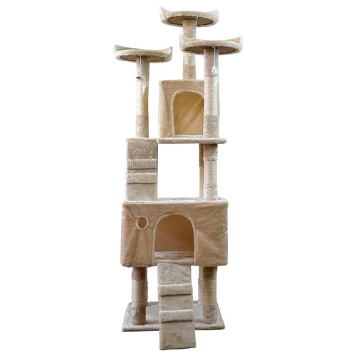 170cm Cat Tree Scratching Post - Beige NNEDPE