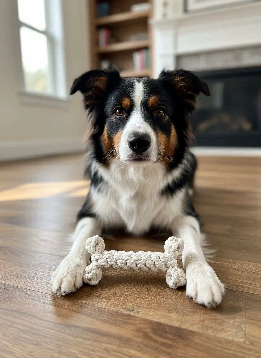 The Little Love White Rope Bone Toy Monli