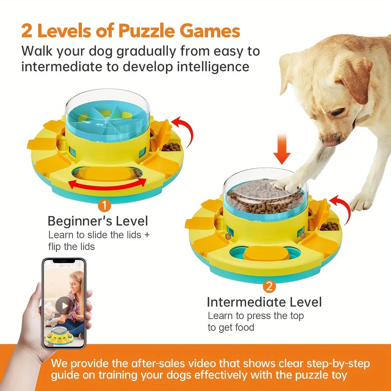 NNETM Interactive Dog Puzzle Feeder Toy for IQ Training NNETM