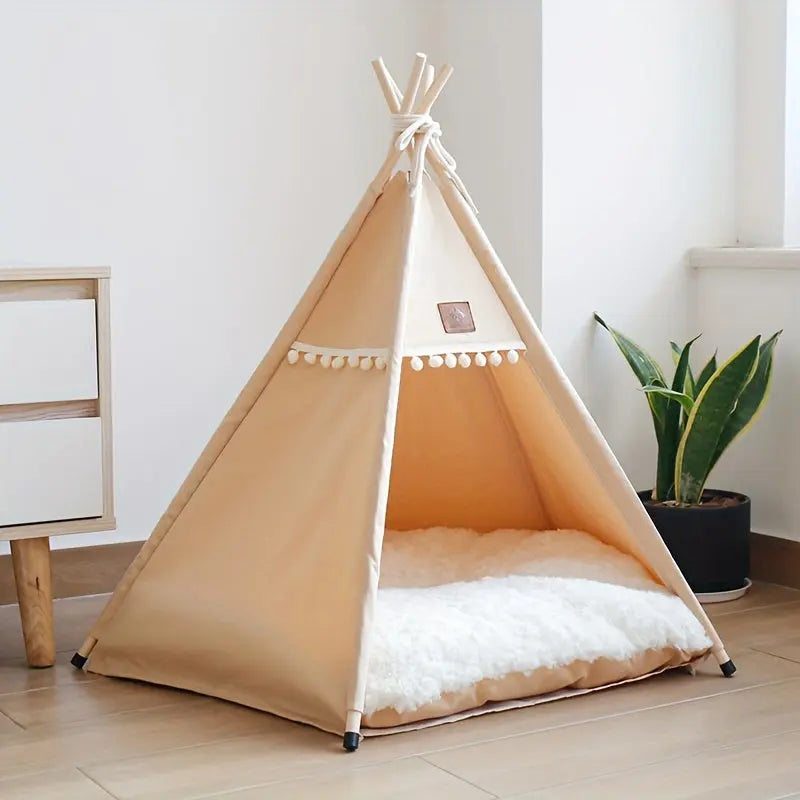 Linen Pet Teepee Bed NNETM