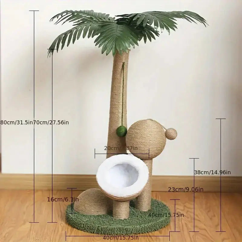 Coconut Tree Cat Scratching Post NNETM