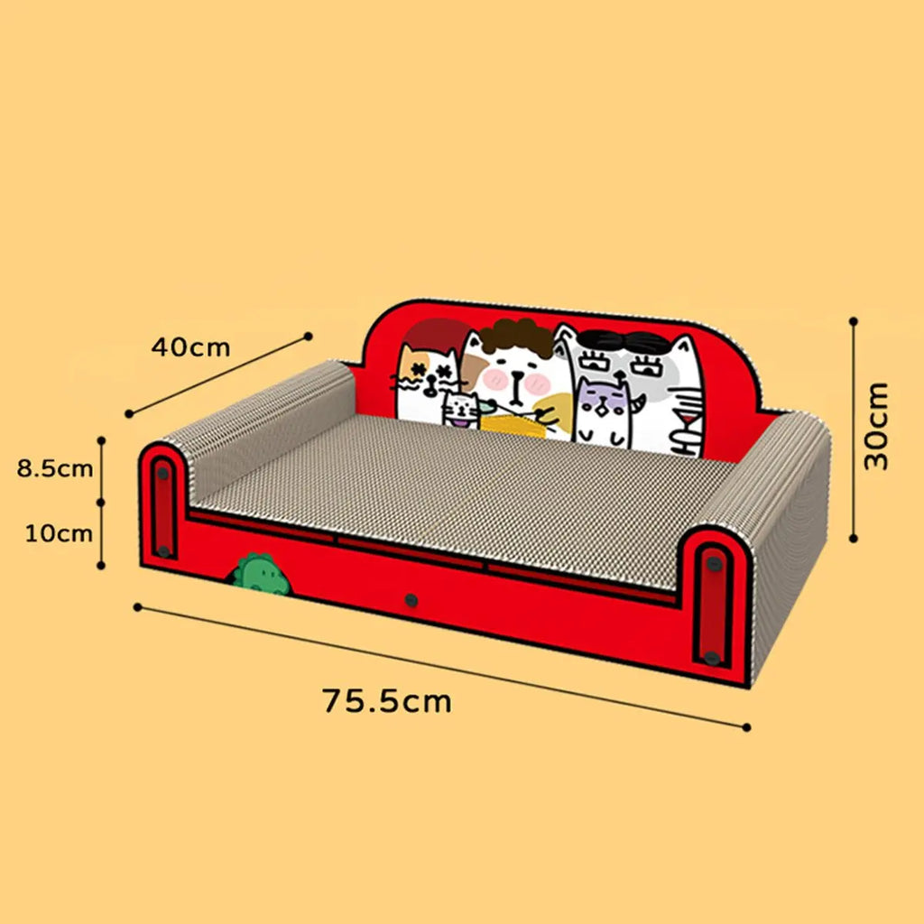 One Family Red Large Sofa Scratching Board Tiny Pet