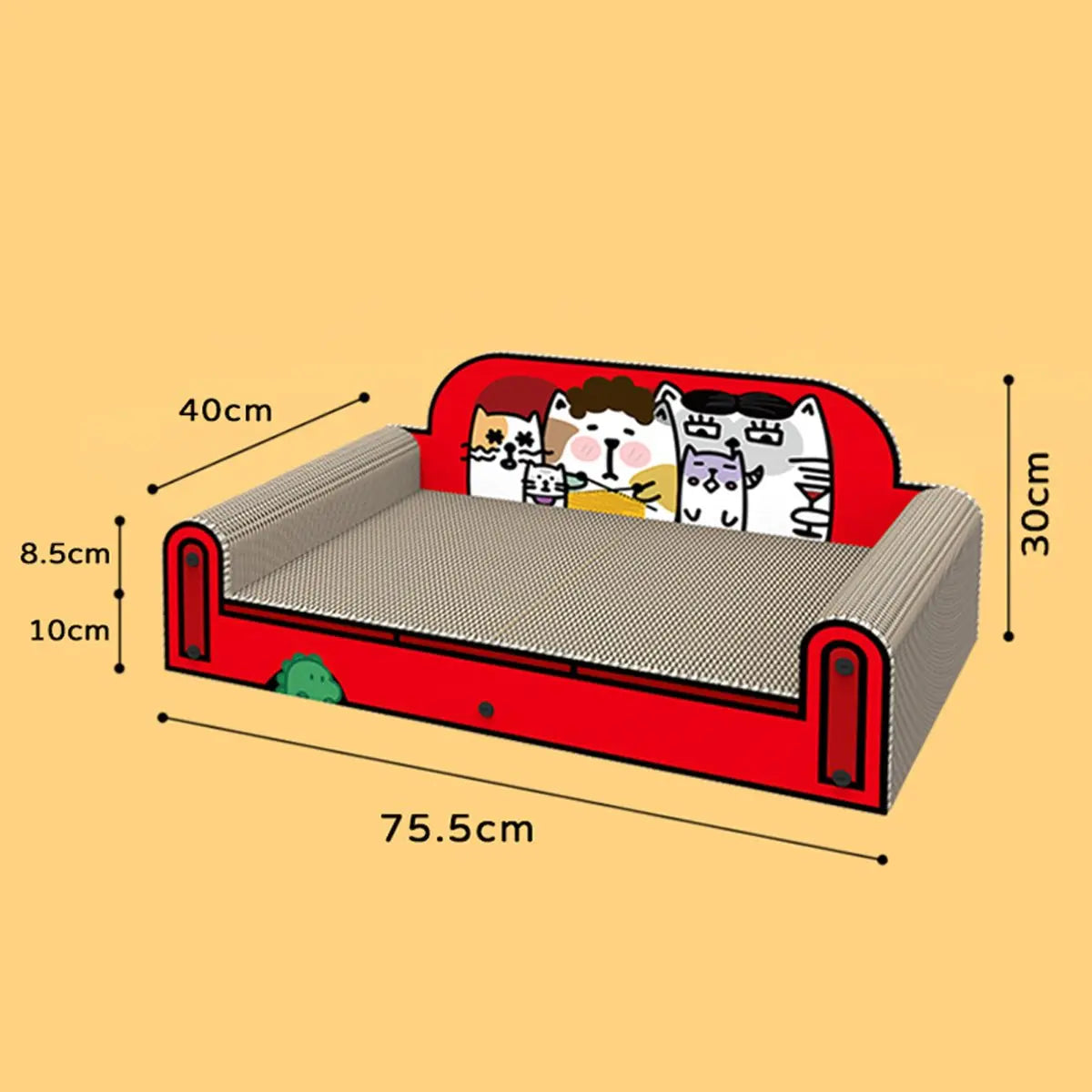 One Family Red Large Sofa Scratching Board Tiny Pet