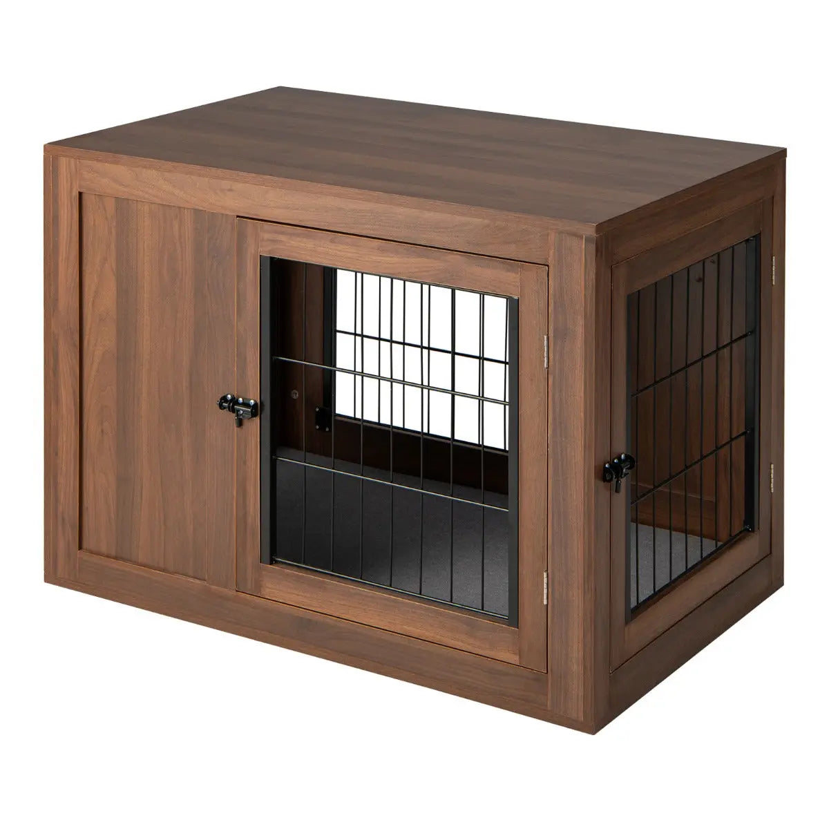 Indoor Dog Crate with Cushion & Double Mesh Doors NNECW