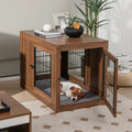 Indoor Dog Crate with Cushion & Double Mesh Doors NNECW