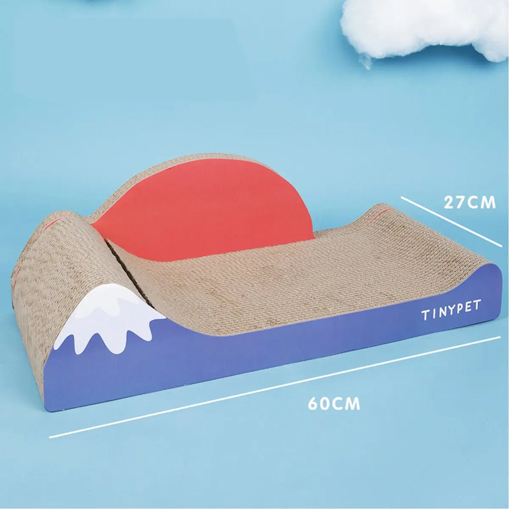 Under Mount Fuji Blue Cat Scratching Board Tiny Pet