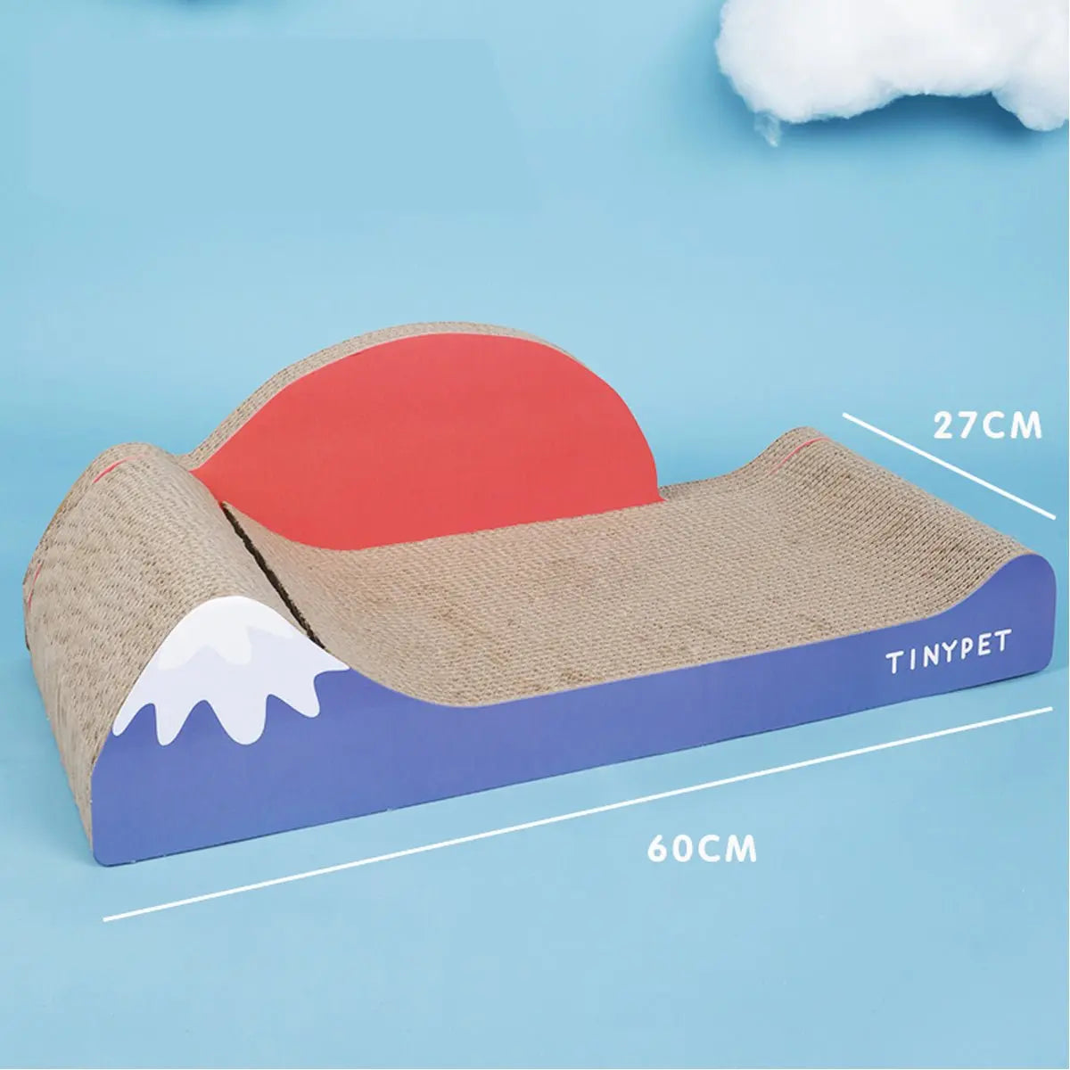 Under Mount Fuji Blue Cat Scratching Board Tiny Pet